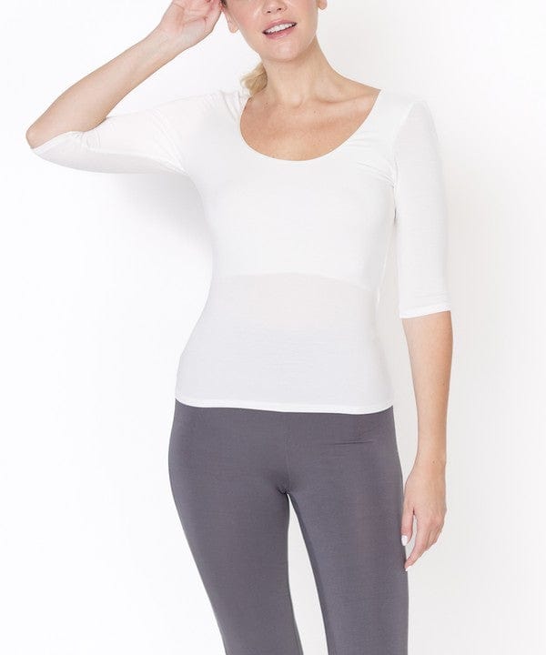 The802Gypsy Activewear/tops IVORY / S ❤️GYPSY FOX-Bamboo Ballerina Yoga Top
