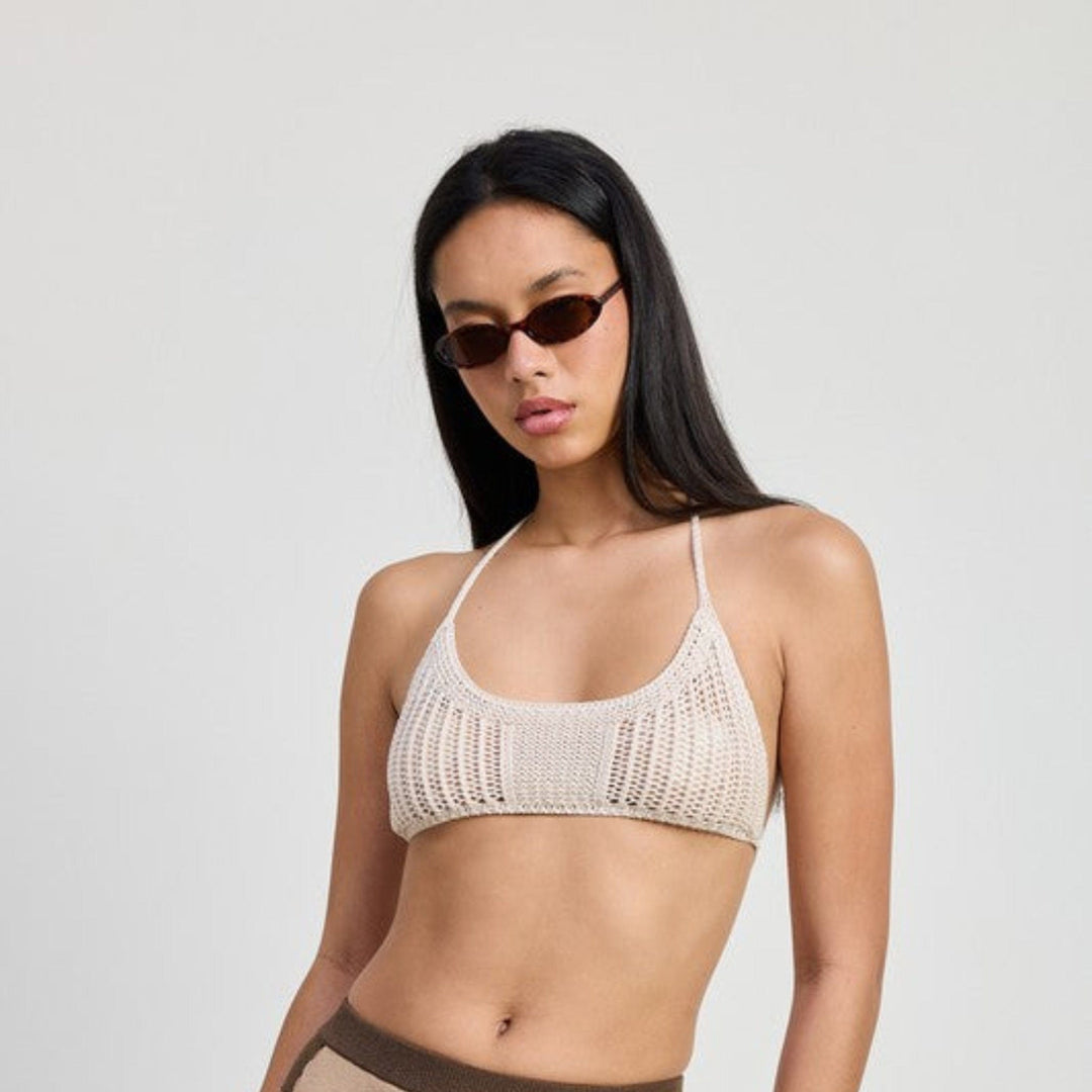 The802Gypsy clothing/underwear & socks/Bras NATURAL / S ❤️GYPSY FOX-Emory Park-CROCHET OPEN BACK BRALETTE