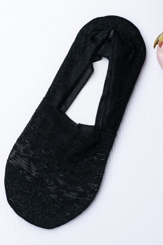 Aili's Corner Black / Onesie ❤️GYPSY FOX-No-Slip Floral Lace Socks By Aili's Corner