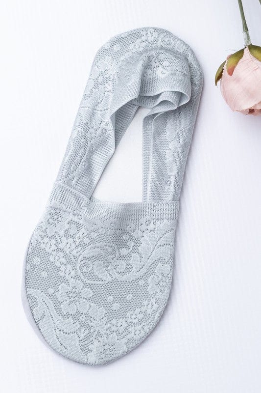 Aili's Corner Gray / Onesie ❤️GYPSY FOX-No-Slip Floral Lace Socks By Aili's Corner