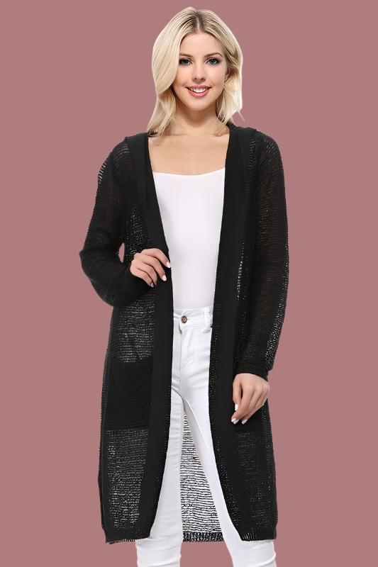 Black Sweaters & Cardigans/Cardigans with SM