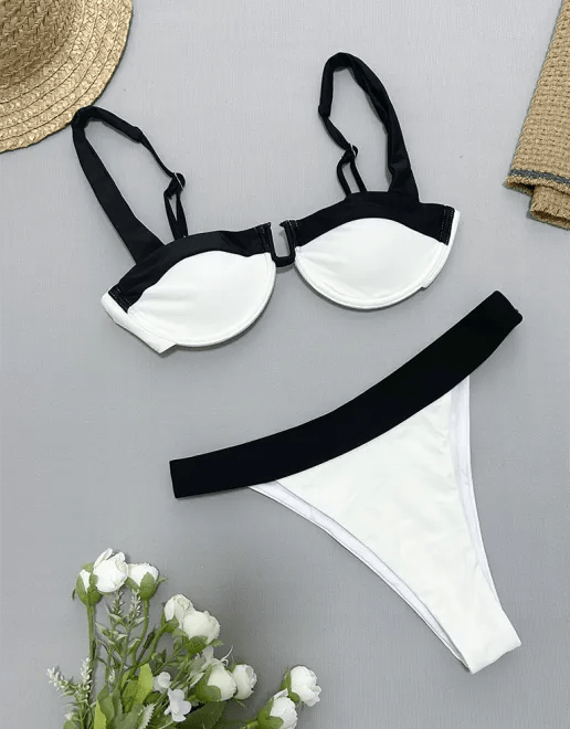 Cream swimwear/bikini with S