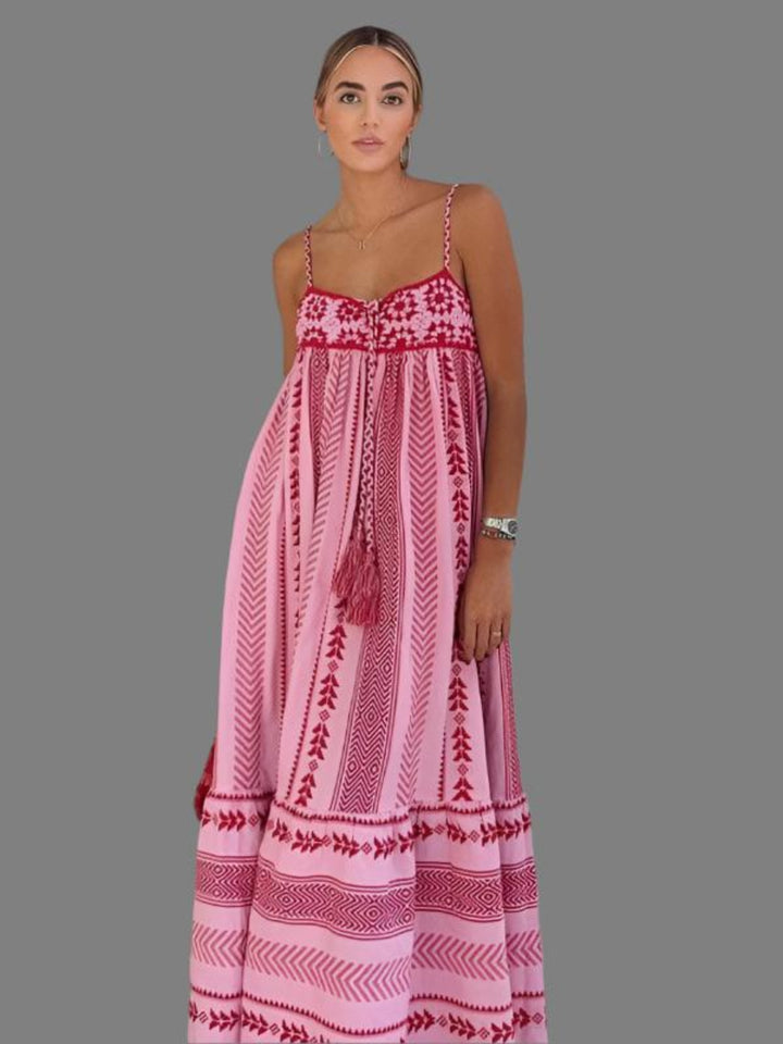 The802Gypsy Dresses Pink / XS GYPSY GIRL-Boho Vibes Slip Dress ⏹️