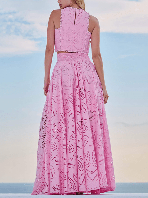Pink Two Piece Sets/Skirts Sets with S