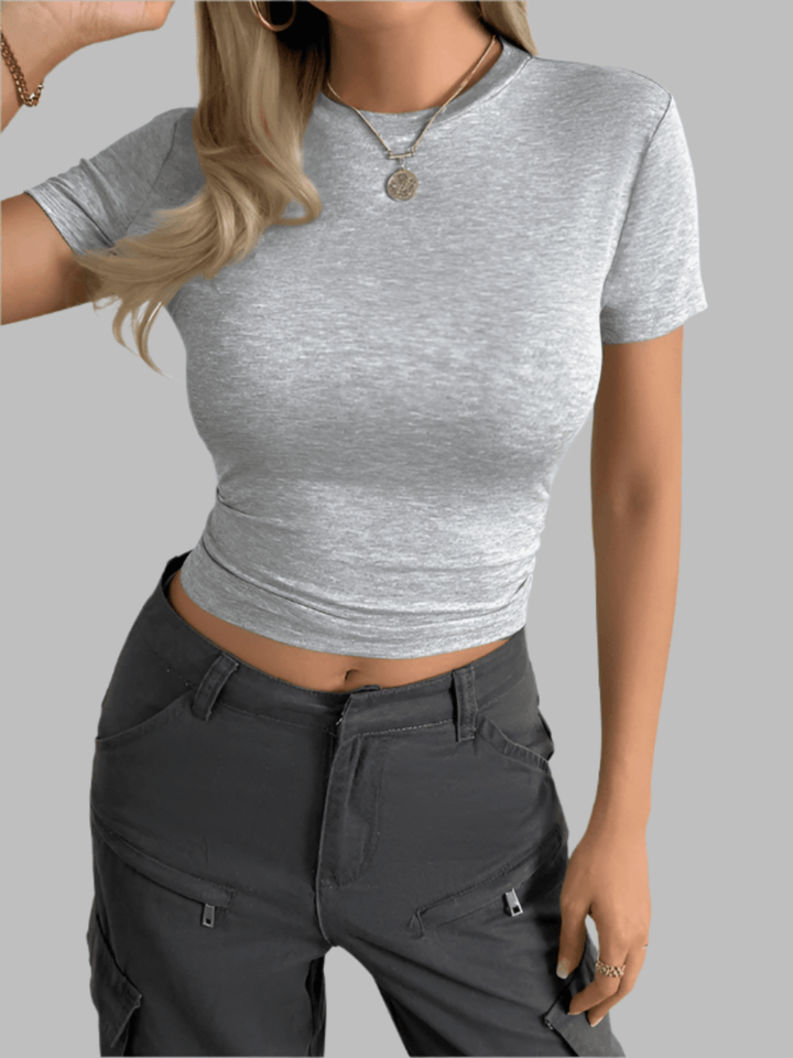 Misty grey shirts and tops with S