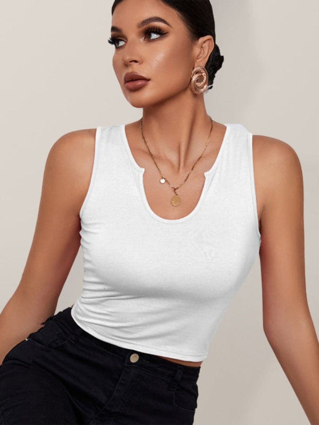 White Tops/Tank Tops with S