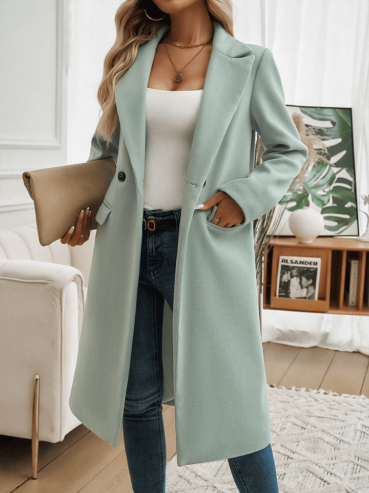 Pea green gray Outerwear/Coats with S