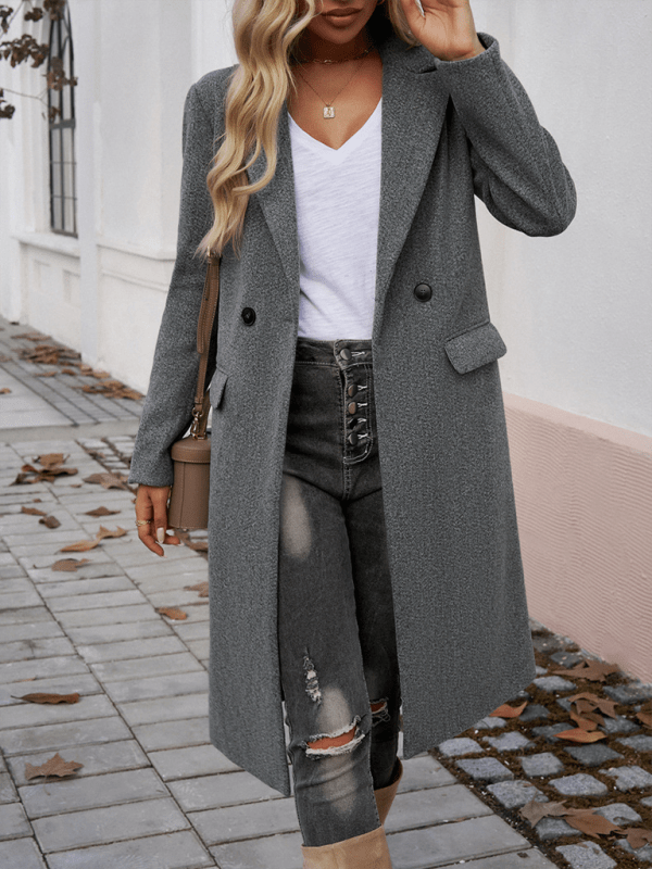 Charcoal gray Outerwear/Coats with S