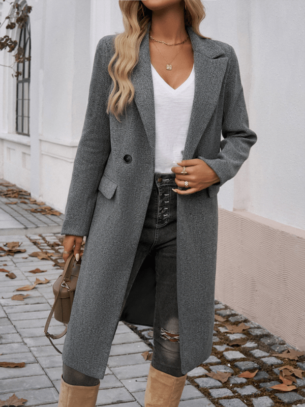 Charcoal gray Outerwear/Coats with S