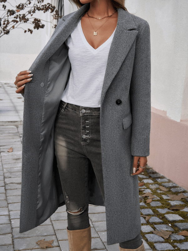 Charcoal gray Outerwear/Coats with S