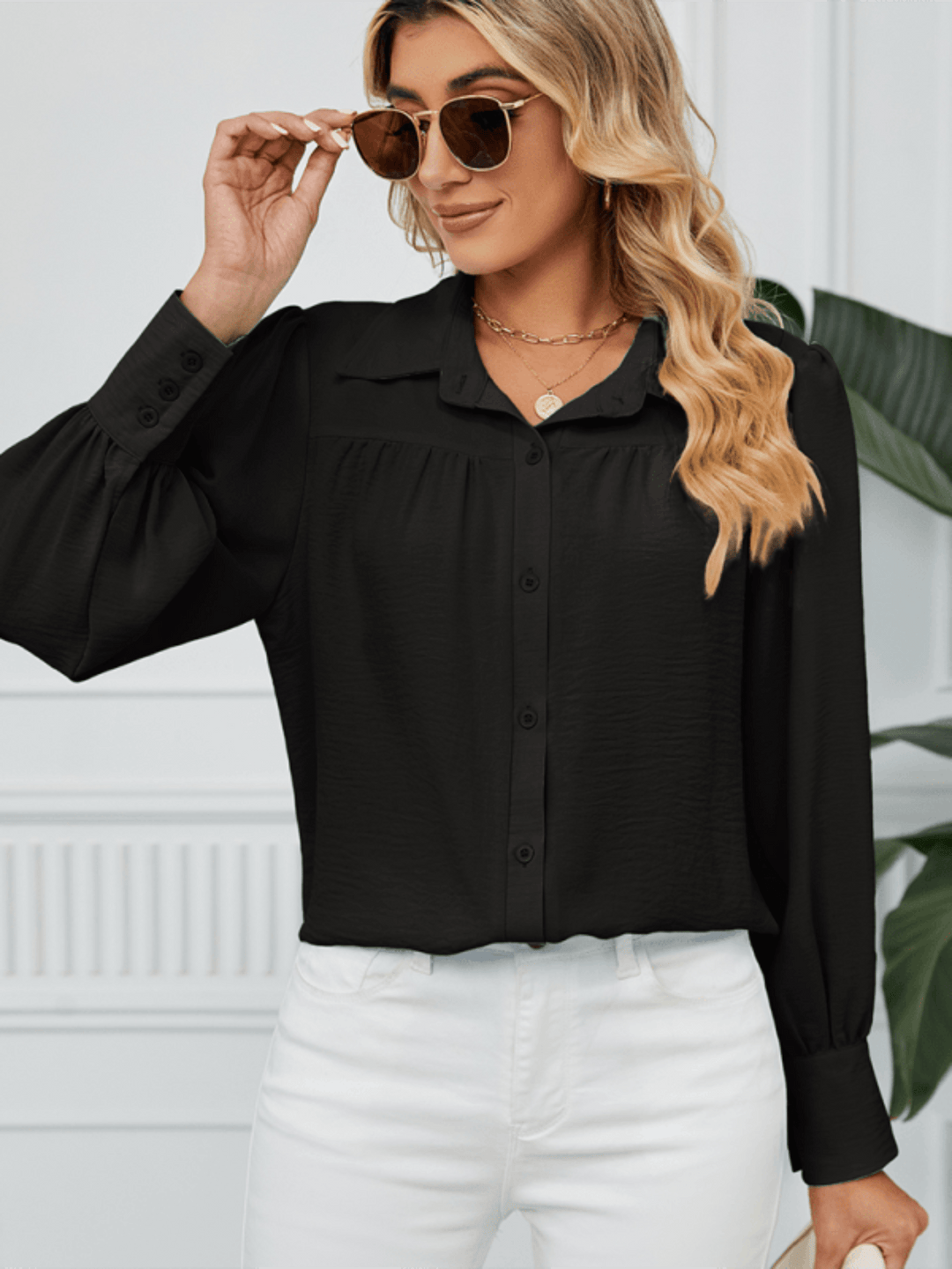 Black Tops/Blouses & Shirts with S