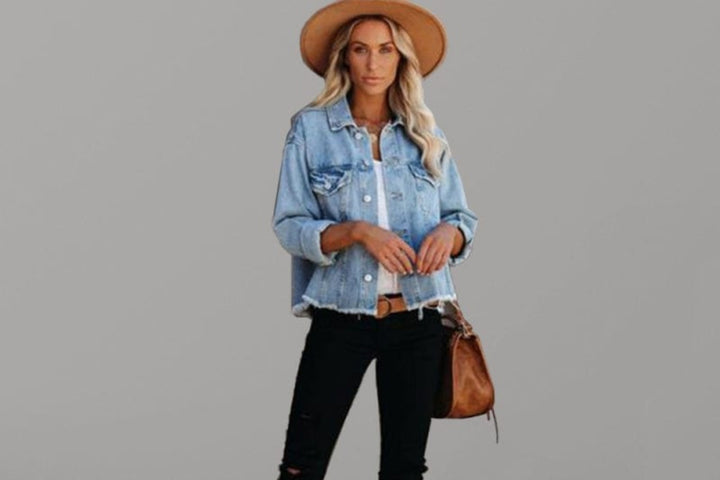 light denim coats and jackets with S