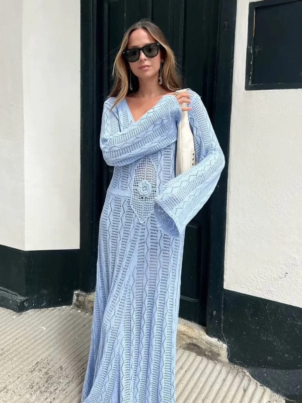 Light Blue Swimwear/Beach Cover - ups with S