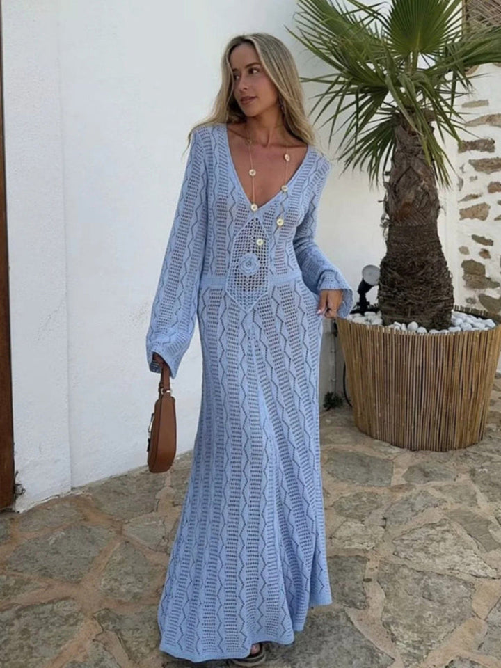 Light Blue Swimwear/Beach Cover - ups with S