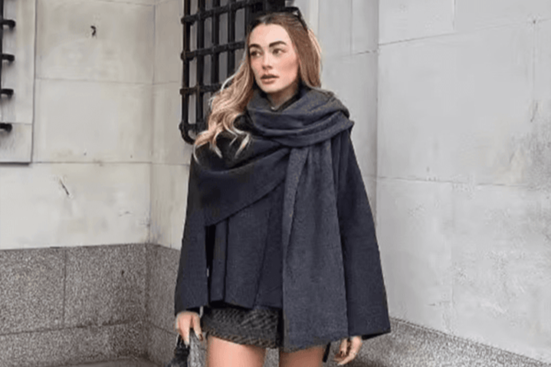 The802Gypsy coats and jackets Charcoal gray / S GYPSY GIRL-Scarf Knit Jacket