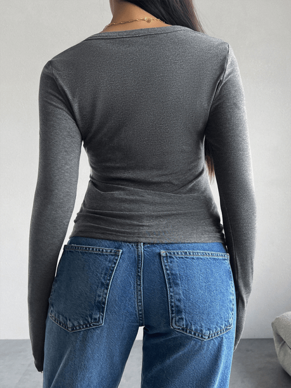 grey shirts and tops with S