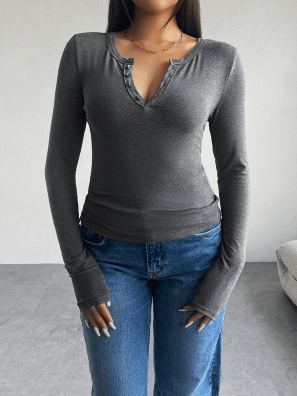 Misty grey shirts and tops with S