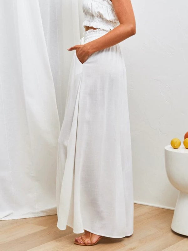 White Bottoms/Pants & Culotte with S