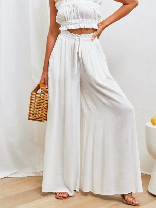 White Bottoms/Pants & Culotte with S