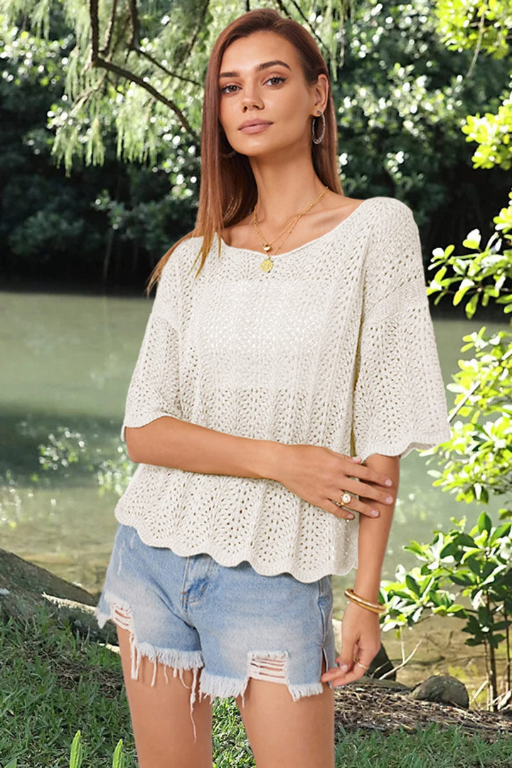 Cream shirts and tops with S