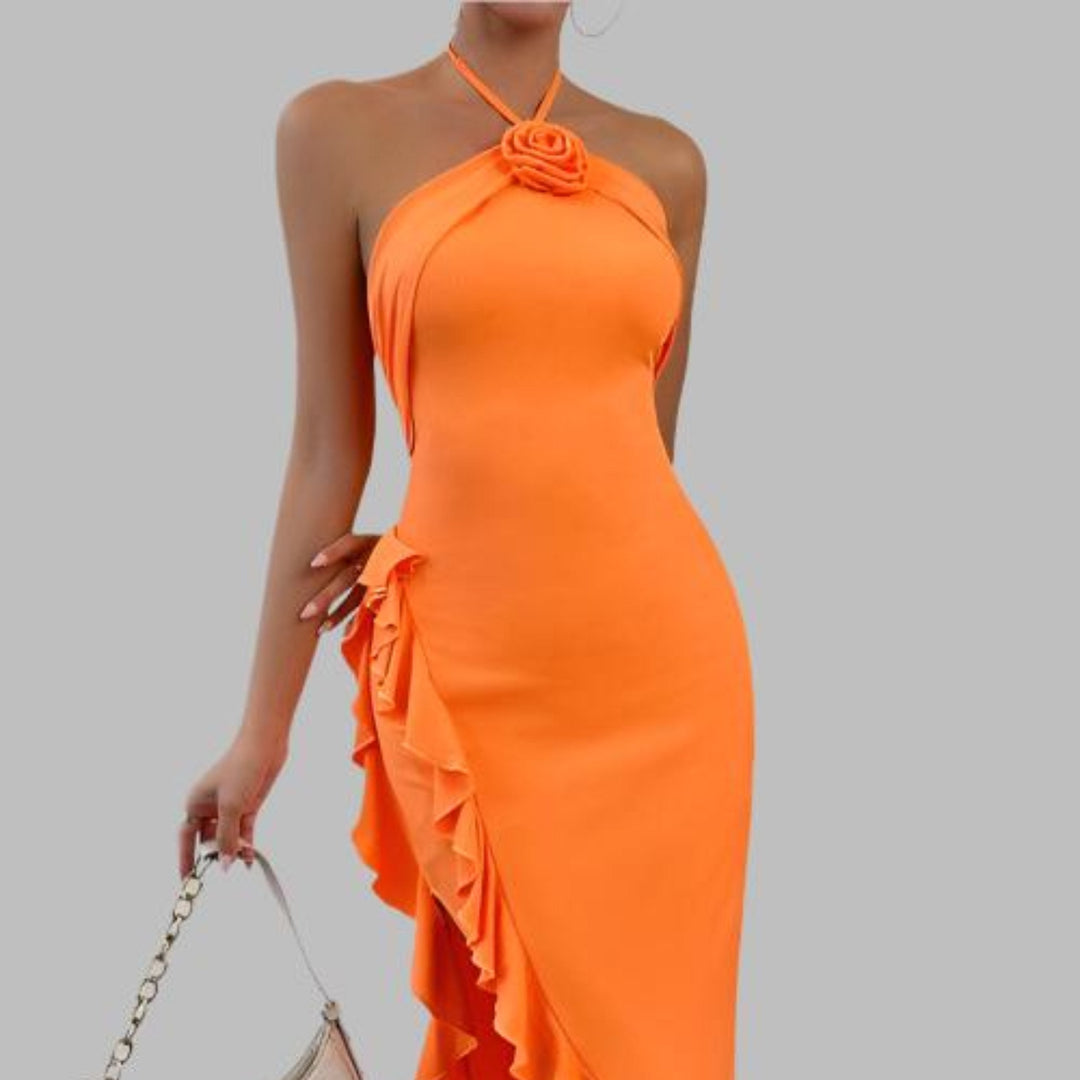 Orange Dresses/Casual - Dressy with S