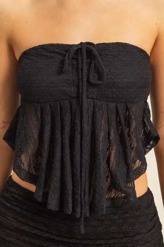 BLACK Tops/Tank Tops with S