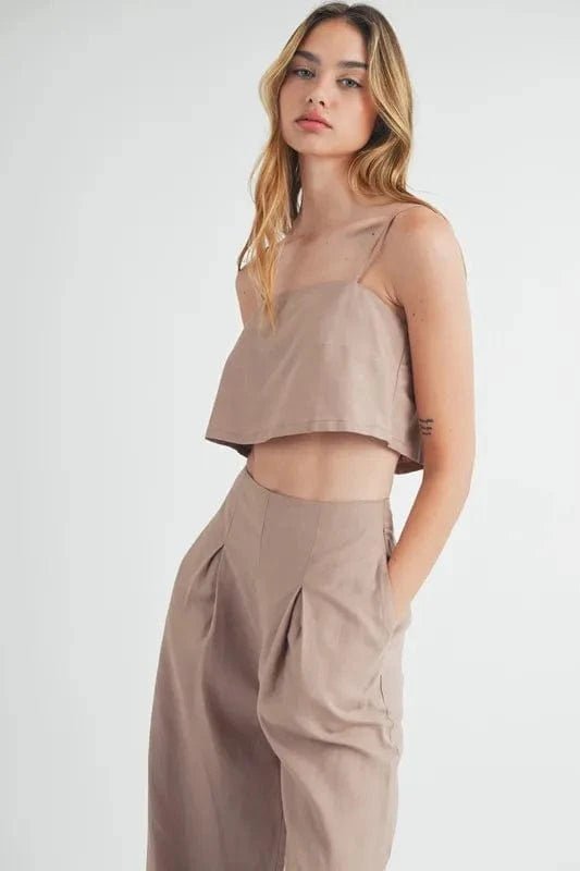 Light Mocha Two Piece Sets/Pant Sets with M