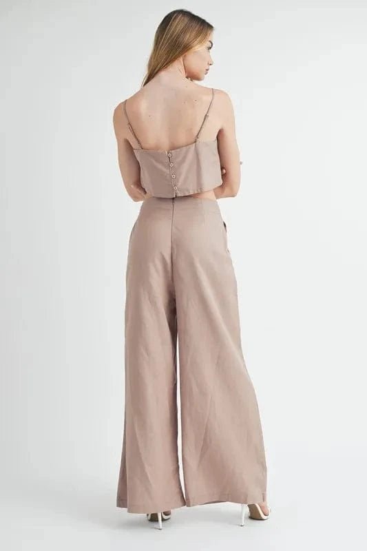 Light Mocha Two Piece Sets/Pant Sets with M