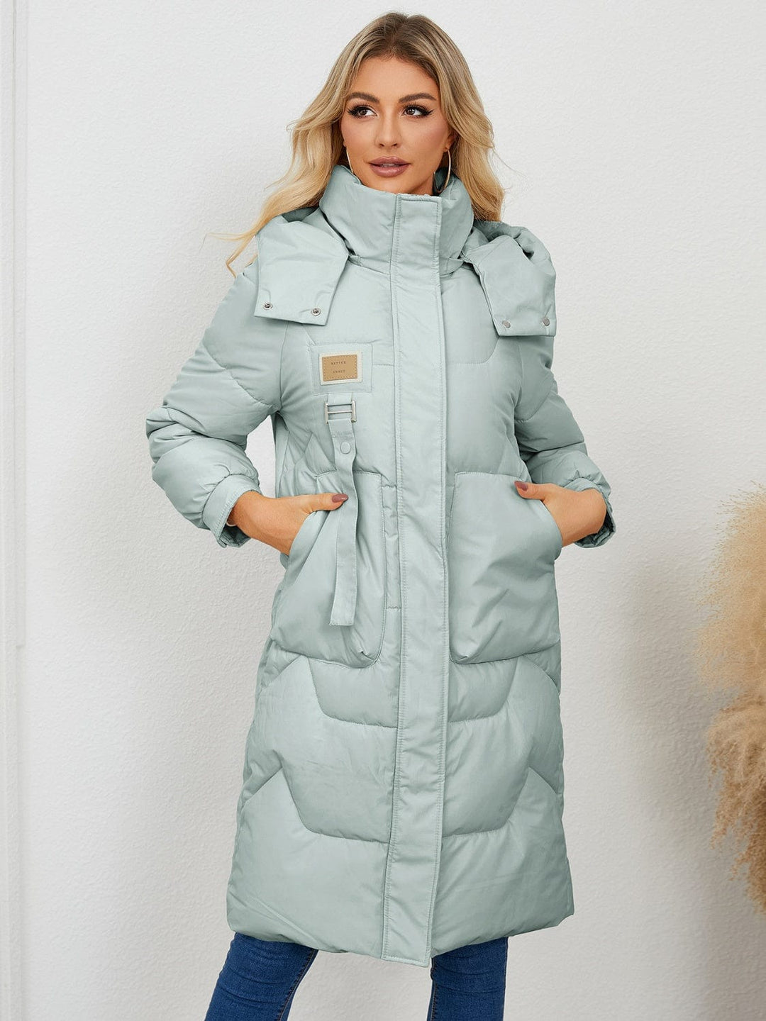 The802Gypsy coats and jackets GYPSY-Long Sleeve Longline Hooded Winter Coat