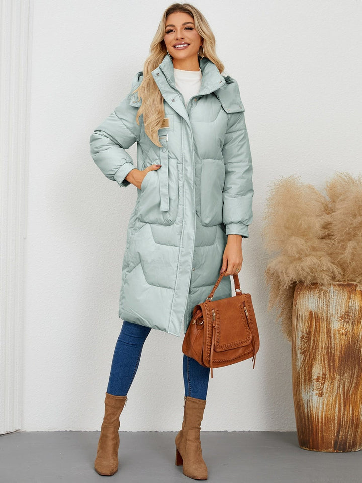 The802Gypsy coats and jackets GYPSY-Long Sleeve Longline Hooded Winter Coat