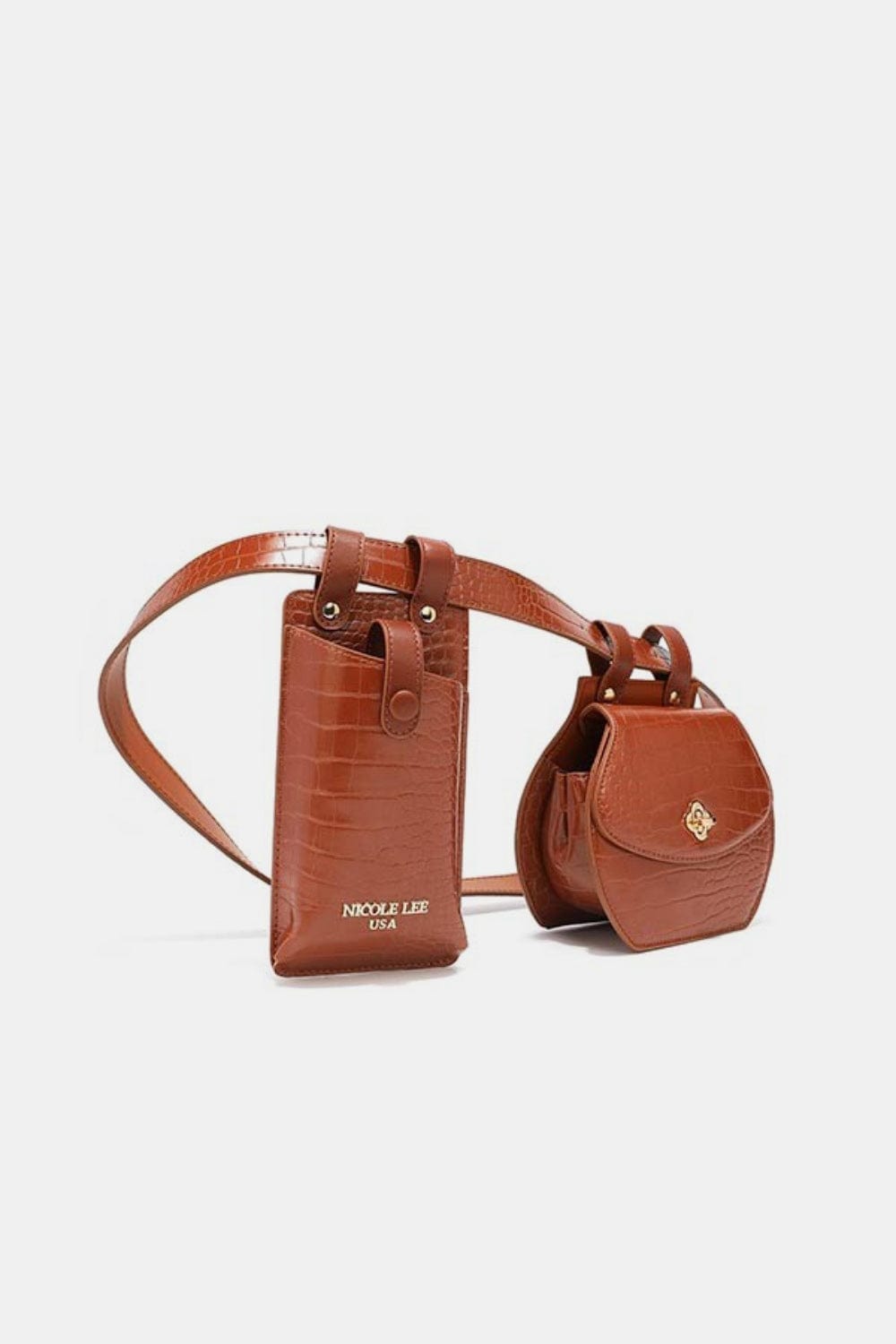 Brown Handbags, Wallets & Cases with One Size