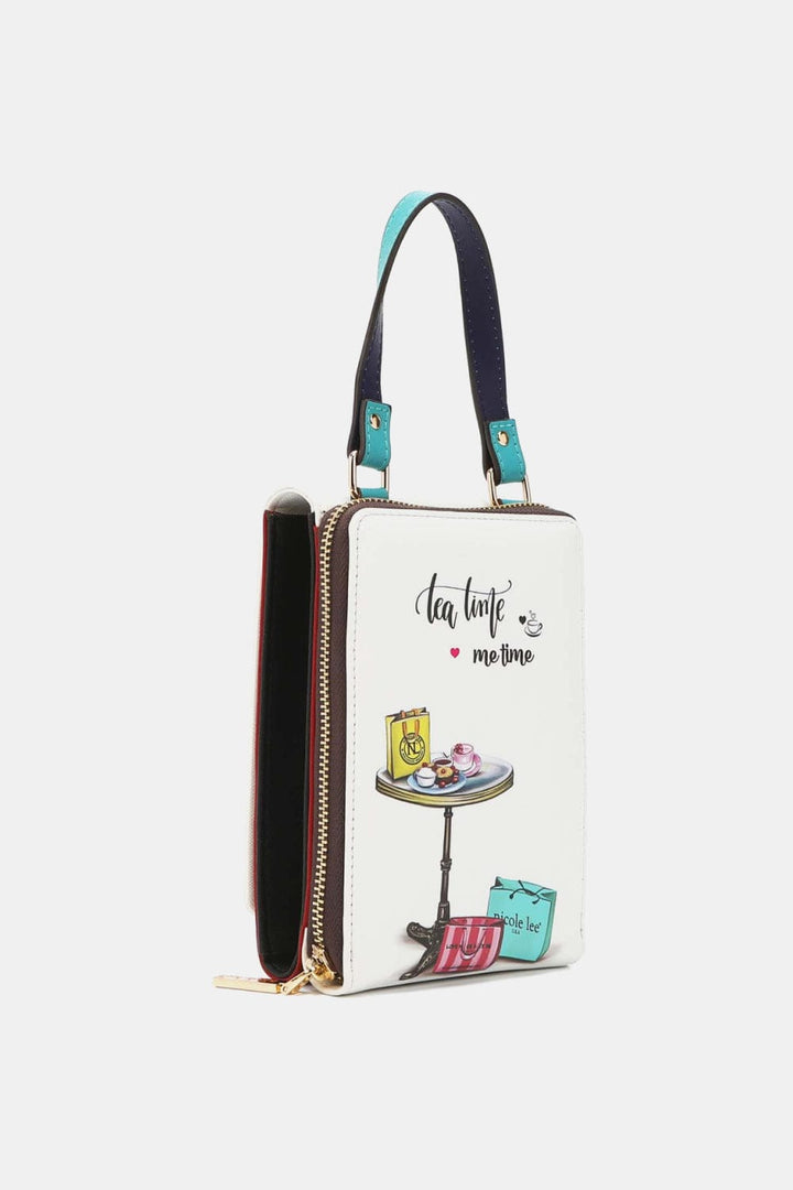 Tea Time Me Time Handbags, Wallets & Cases with One Size