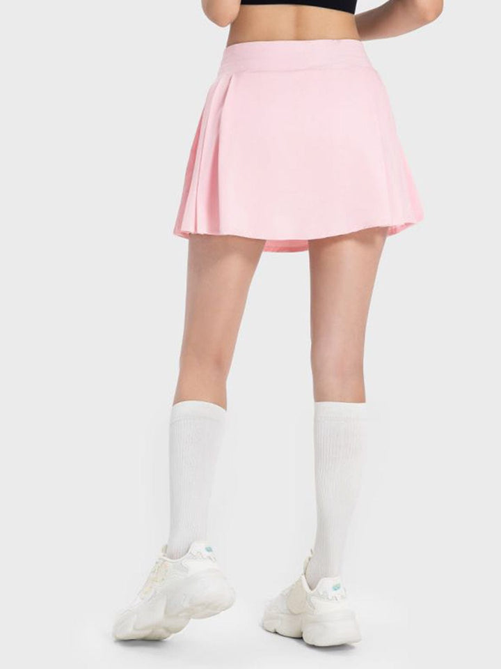 The802Gypsy Bottoms GYPSY-Pleated Detail Mid-Rise Waist Active Skirt