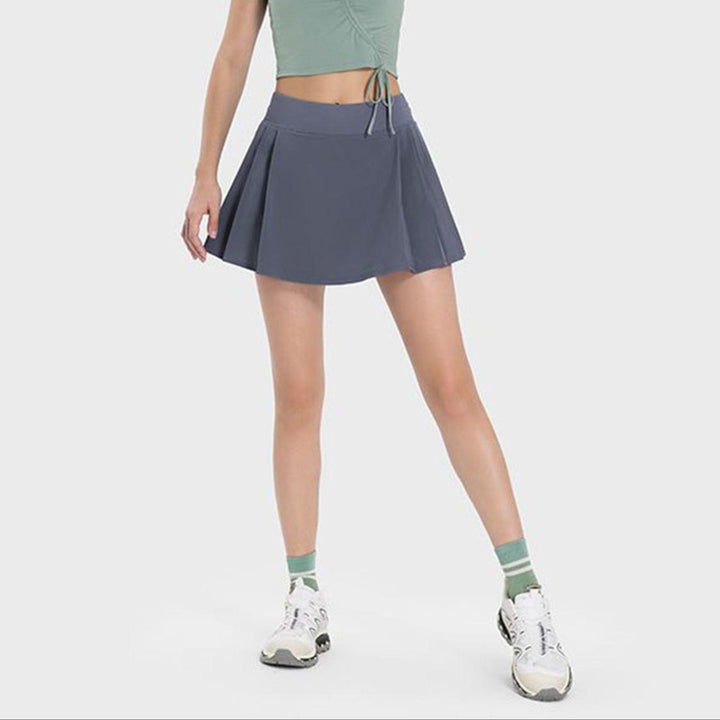 The802Gypsy Bottoms GYPSY-Pleated Detail Mid-Rise Waist Active Skirt