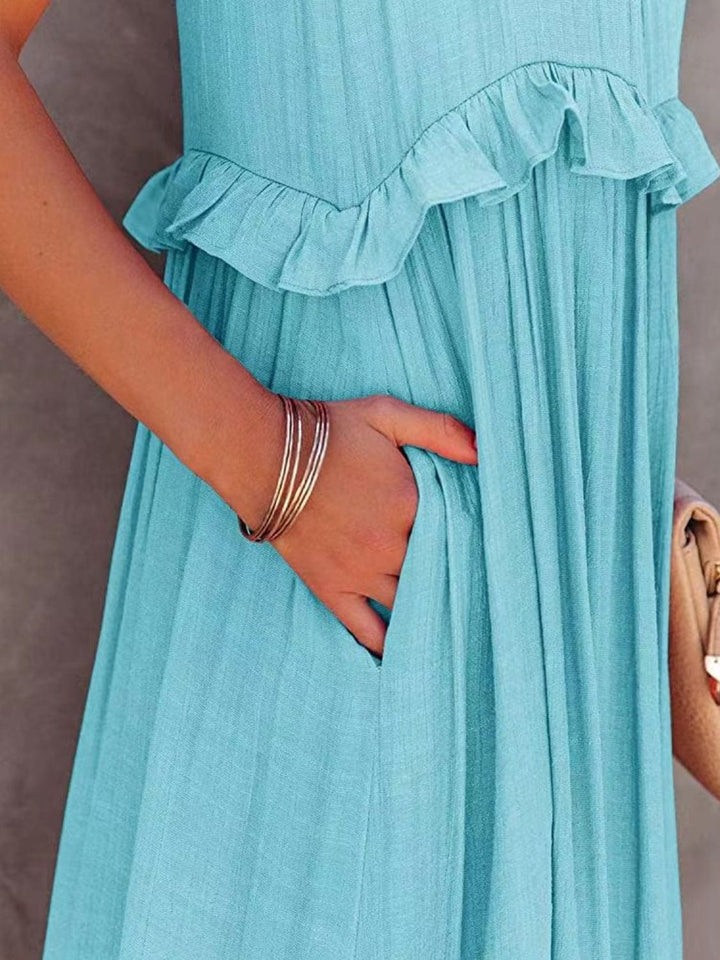 Sky Blue Dresses/Casual with S