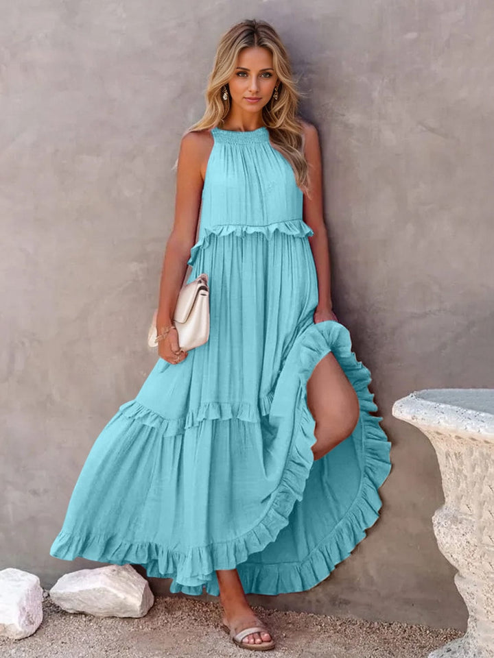 Sky Blue Dresses/Casual with S