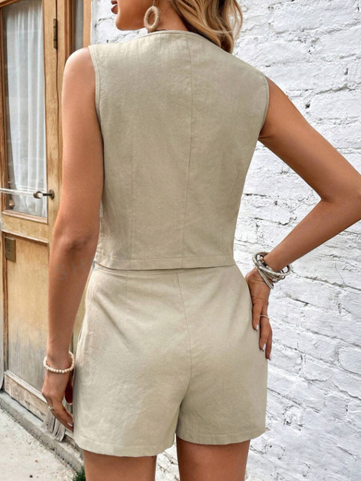 Khaki Two Piece Sets/Short Sets with S