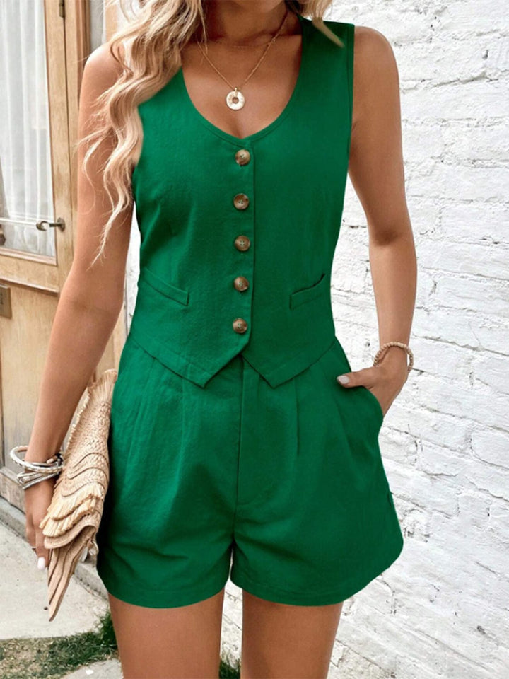 Green Two Piece Sets/Short Sets with S
