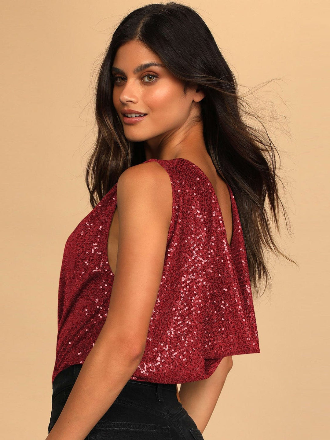 Red Tops/Bodysuits with S