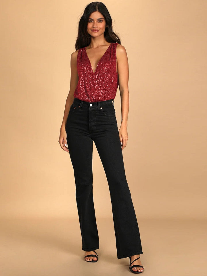 Red Tops/Bodysuits with S
