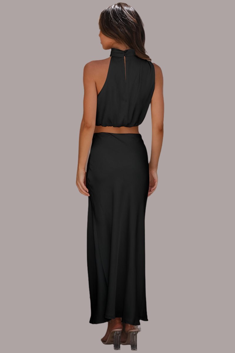 Black Two Piece Sets/Skirts Sets with S