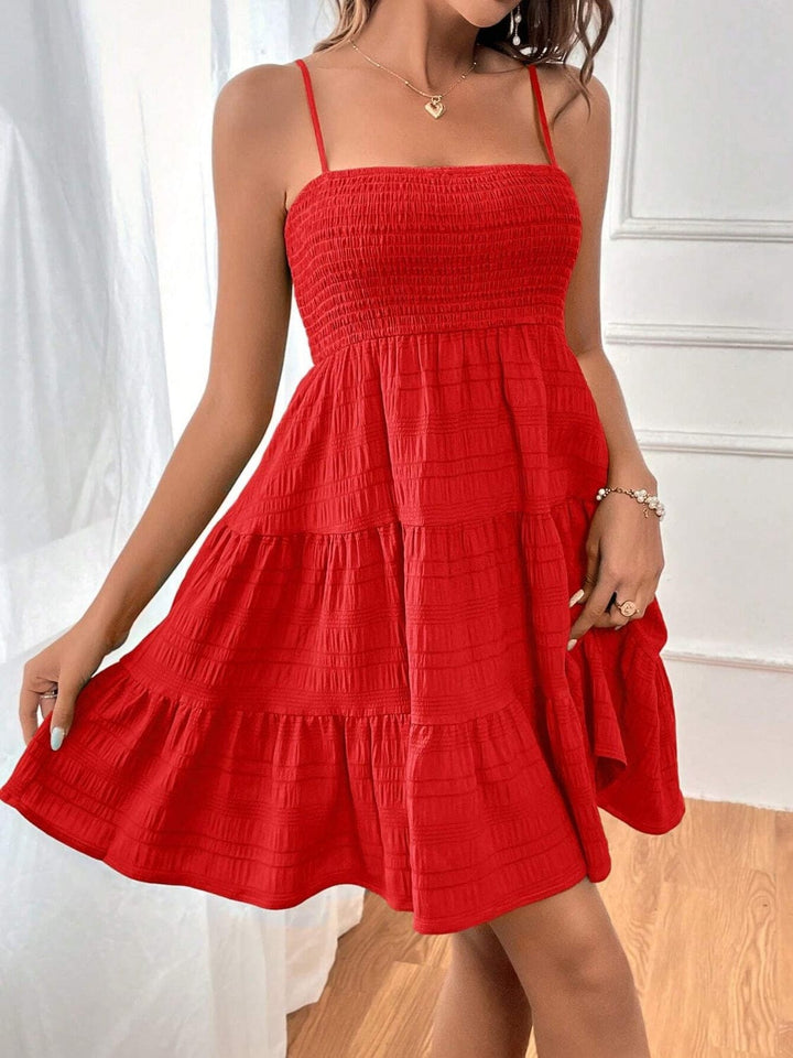 Deep Red Dress/casual with S