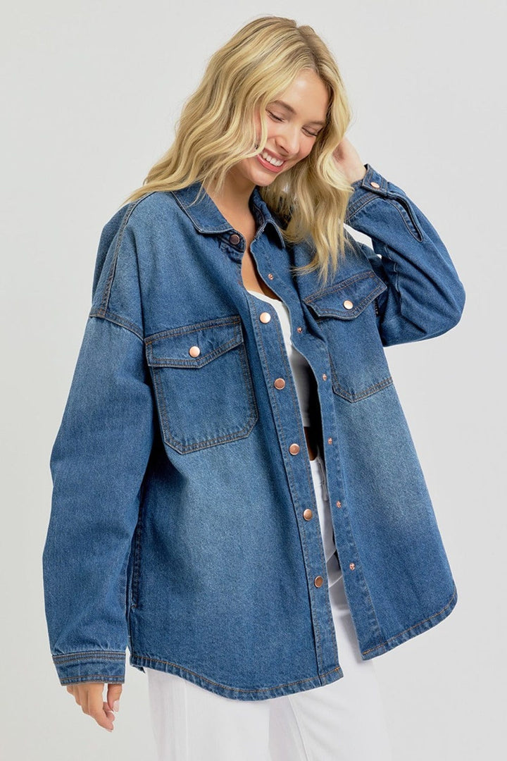 Dark Denim Outerwear/Denim jackets with S