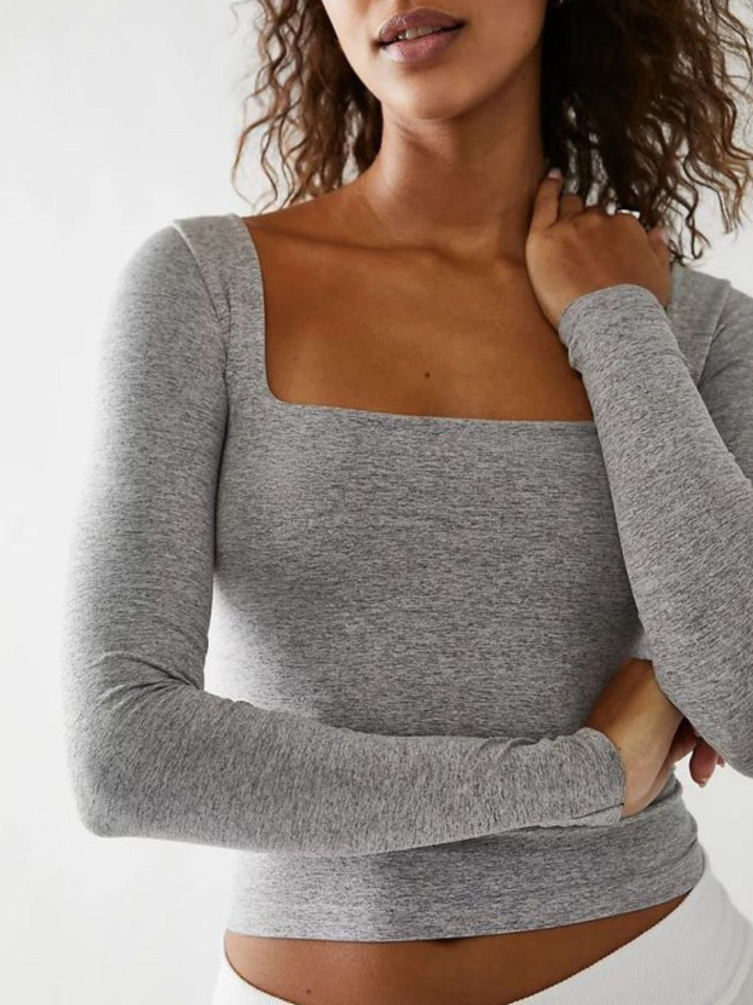 Light Gray Tops/Blouses & Shirts with S