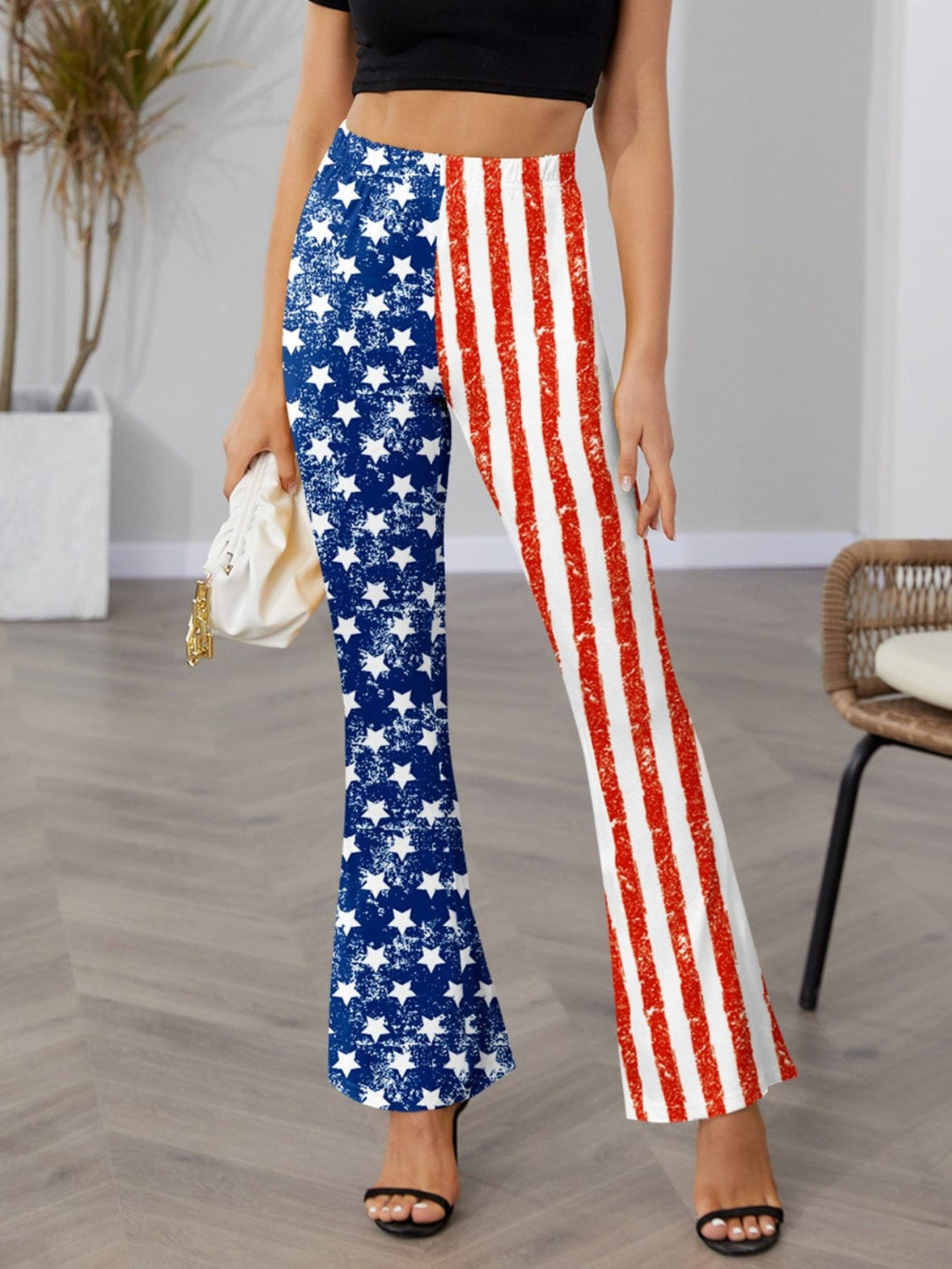 The802Gypsy bottoms Royal Blue / S GYPSY-Star & Stripes High Waist Bootcut Pants