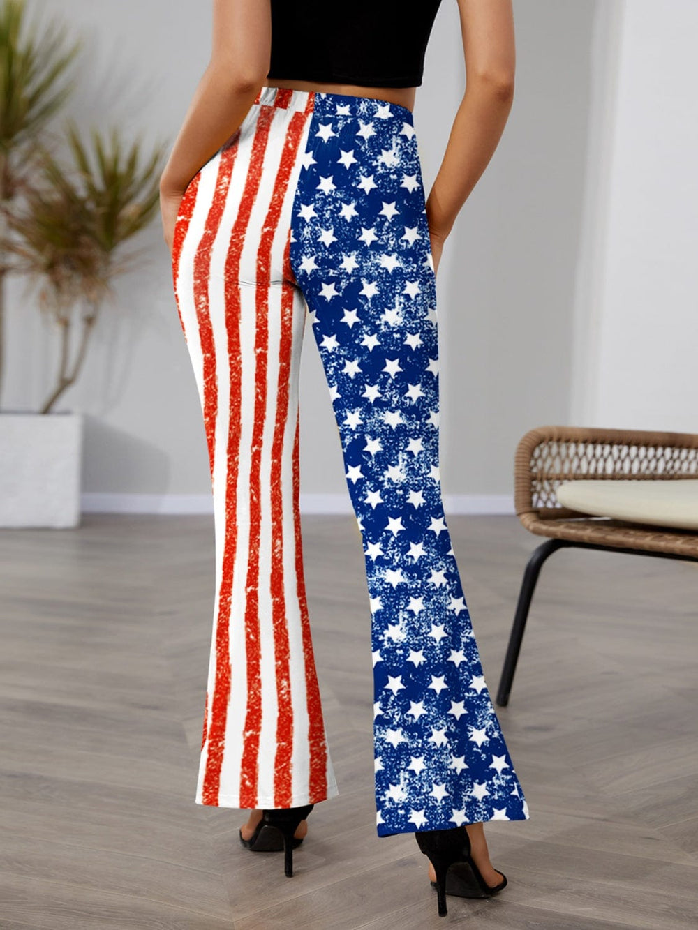 The802Gypsy bottoms GYPSY-Star & Stripes High Waist Bootcut Pants