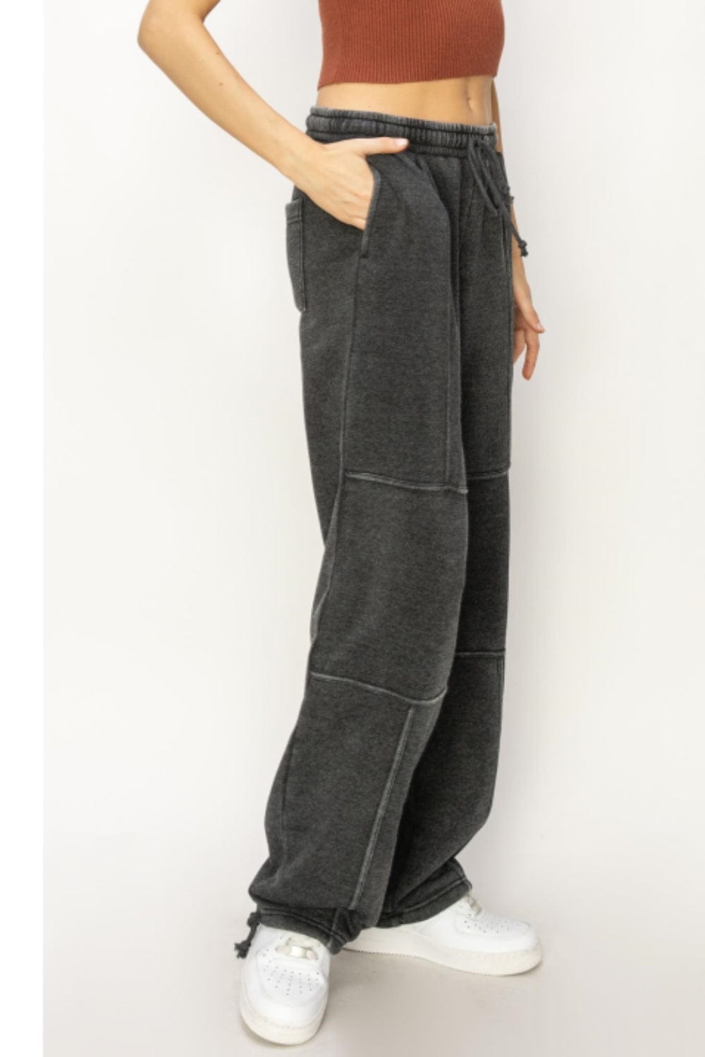 BLACK Bottoms/Sweatpants with S