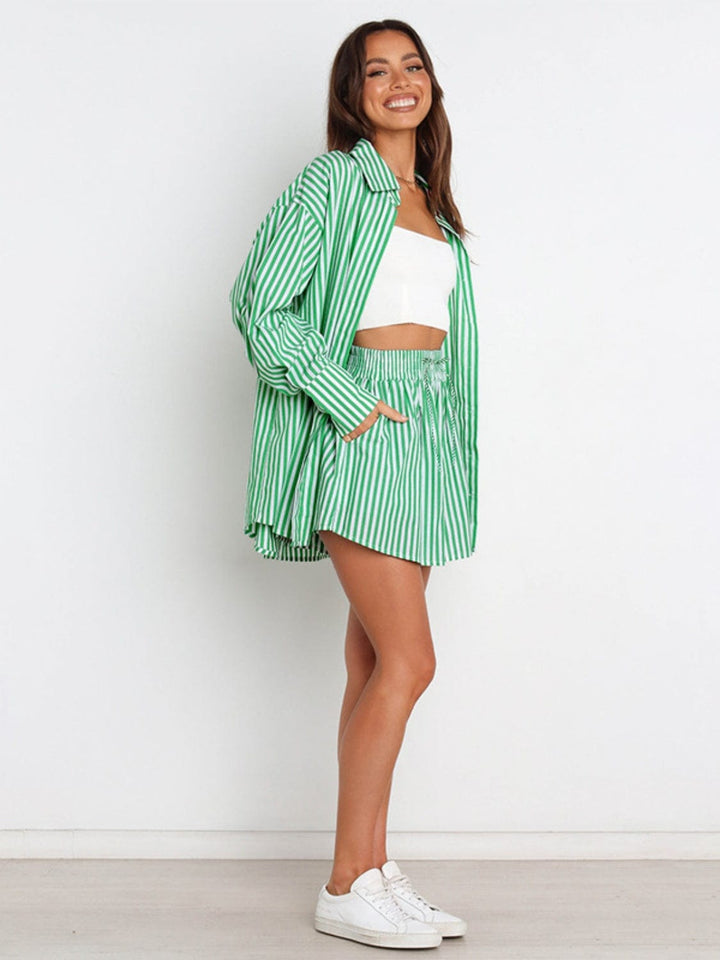 Green Two Piece Sets/Short Sets with S