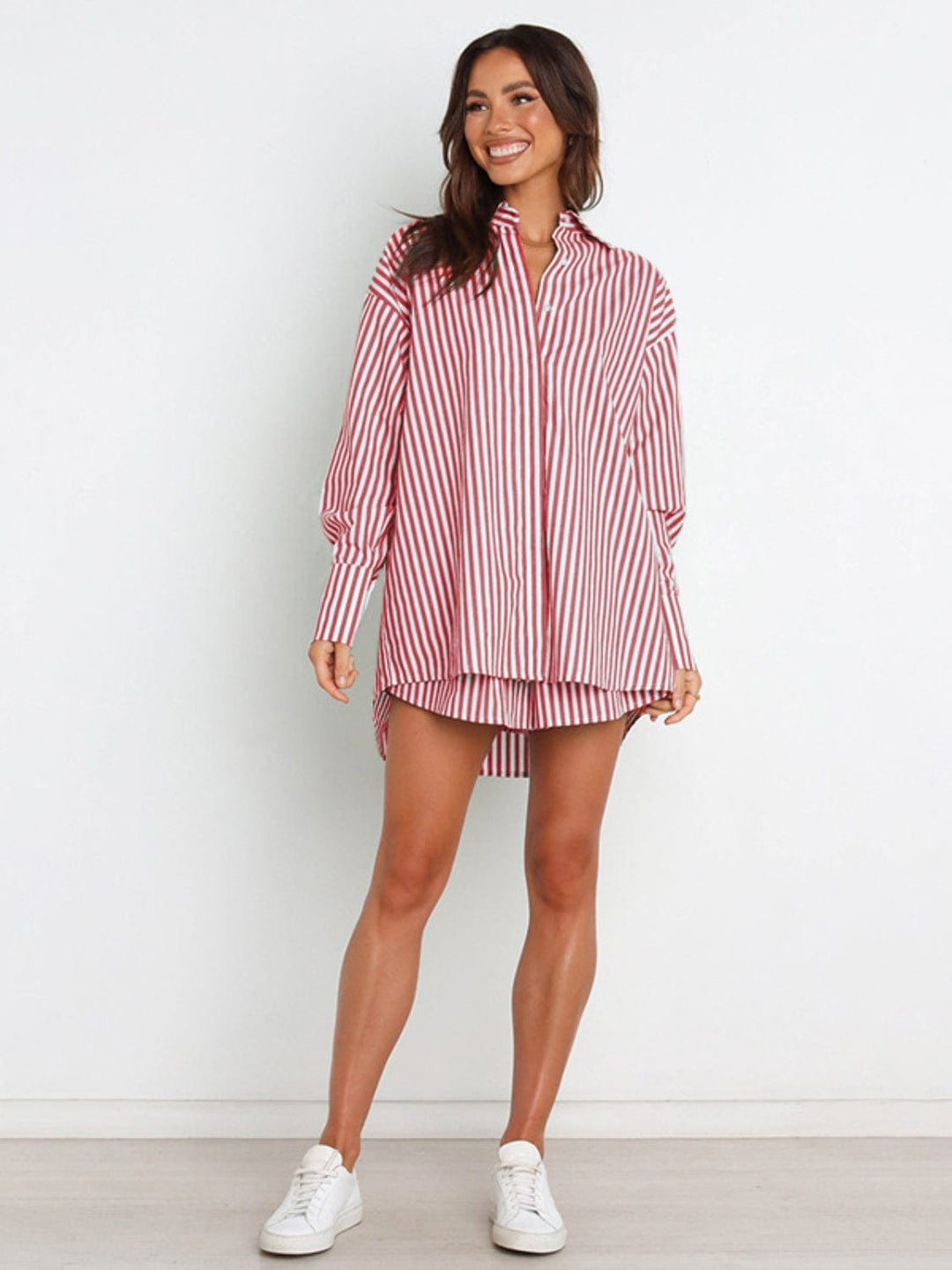 Deep Red Two Piece Sets/Short Sets with S