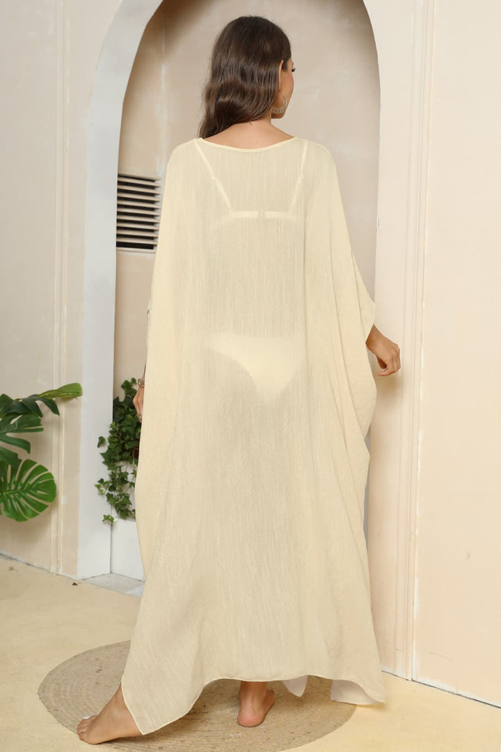 Trendsi cover up GYPSY-Three-Quarter Sleeve Cover-Up